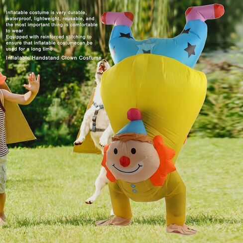 Atyhao Inflatable Handstand Clown Costume, Waterproof Halloween Upside Down Clown Inflatable Costume for Weddings Parties in Kuwait