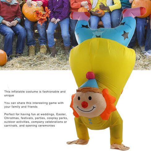 Atyhao Inflatable Handstand Clown Costume, Waterproof Halloween Upside Down Clown Inflatable Costume for Weddings Parties in Kuwait