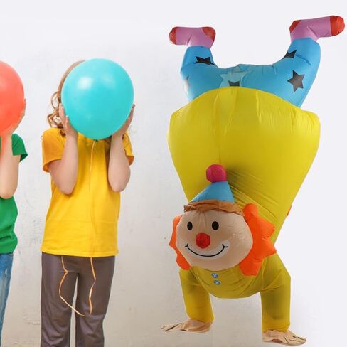Atyhao Inflatable Handstand Clown Costume, Waterproof Halloween Upside Down Clown Inflatable Costume for Weddings Parties in Kuwait