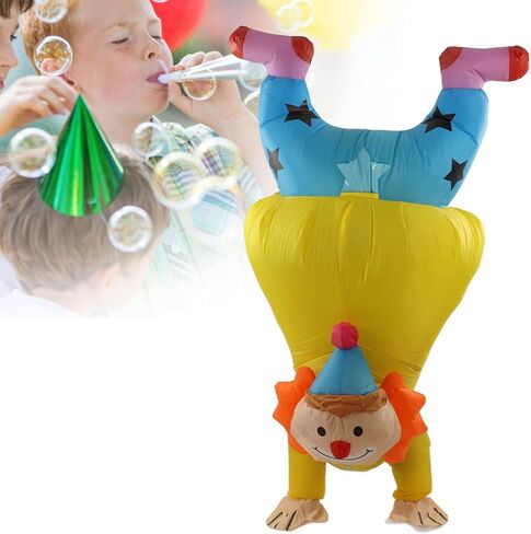Atyhao Inflatable Handstand Clown Costume, Waterproof Halloween Upside Down Clown Inflatable Costume for Weddings Parties in Kuwait