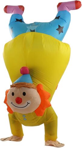 Atyhao Inflatable Handstand Clown Costume, Waterproof Halloween Upside Down Clown Inflatable Costume for Weddings Parties in Kuwait