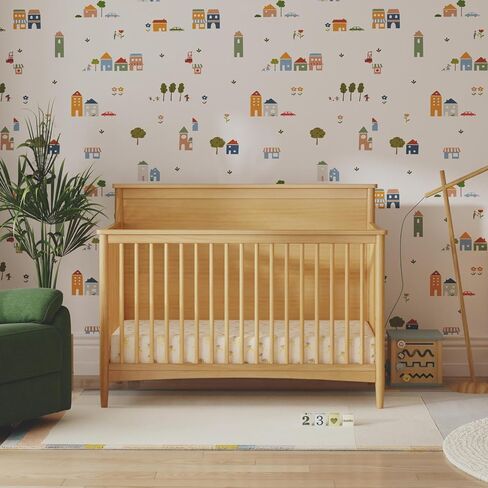 DaVinci Frem 4-in-1 Convertible Crib in Walnut, GREENGUARD Gold Certified in Saudi Arabia