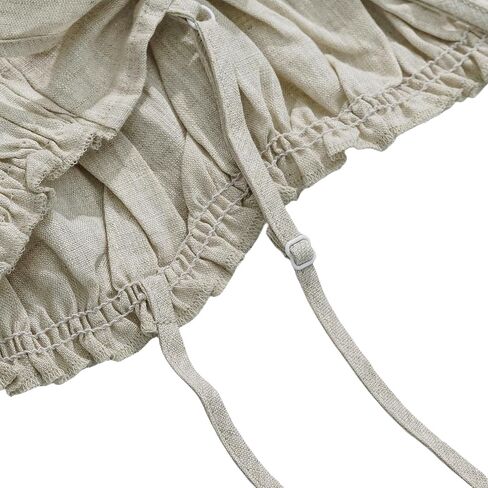 Amazhiyu Women's 100% Linen Summer Casual Tie Back Open Back Crop Cami Tops in Saudi Arabia