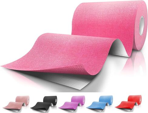 Extra Wide Pre-Cut Kinesiology Tape | Reduces Pain | Made of A High-Grade Water-Resistant Material Preferred by Athletes | Helps Prepare Muscles for Retraining | (20 Strips One Roll) | in Saudi Arabia