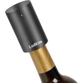 Electric Wine Stopper, Mini Automatic Wine Saver Vacuum Pump for Keepping Wine Fresh, Rechargable Wine Sealer and Preserver for Wine Bottles