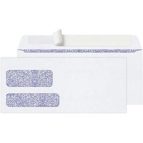 Office Depot Double-Window Envelopes, 9 (3 7/8in. x 8 7/8in.), White, Clean Seal(TM), Box Of 250, 77166