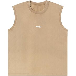 Arnodefrance Unisex Vintage Graphic Tank Tops Oversized Sleeveless Tshirts Cotton Workout Tank Top
