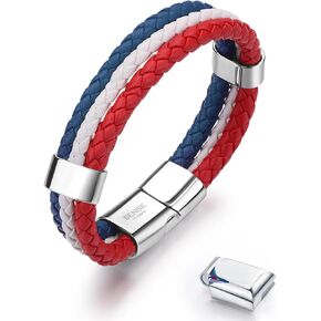 Self-customized DIY Braided Genuine Leather Bracelets - Unisex Style with 200+ Decoration Kits | includes Stainless Steel Extension Buckle | Gift Box Packed