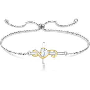 STARCHENIE Note Cross Bracelet for Women 925 Sterling Silver Treble Clef Bracelet Adjustable Jewelry Gift for Music Lover in Saudi Arabia