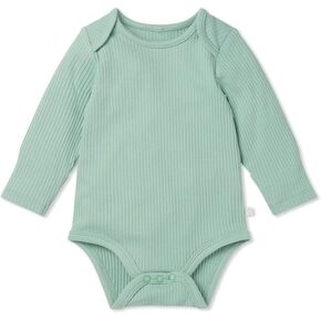 MORI Baby Unisex Long Sleeve Bodysuit with Envelope Neck - Comfortable Fit Casual Toddler Romper for Boys and Girls