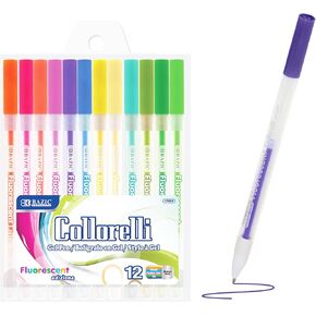 BAZIC 12 Fluorescent Color Collorelli Gel Pen