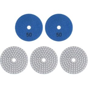 5pcs Diamond Polishing Pads 3" Grits 1500 Wet/Dry Polish Pad for Stone Concrete Marble Countertop Quartz for Polisher Grinder
