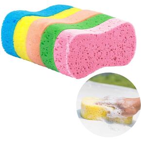 5pcs Car Wash Sponges Multi-Functional Large Cleaning Sponges Kitchen Handy Wash Scrubber Kit