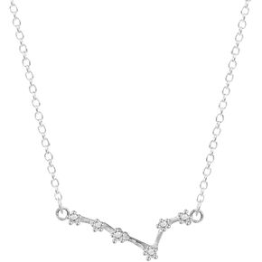 M&T 2015 solid 925 sterling silver Zodiac necklace,cibic zirconia pave personality necklace
