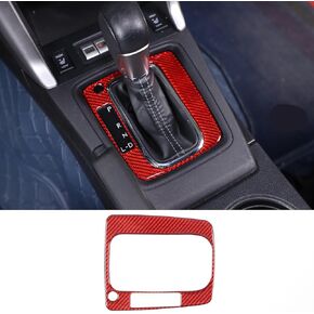 Real Carbon Fiber Gear Shift Panel Trim Cover Compatible with Subaru Forester 2013-2018, Gear Shifter Console Anti-Scratch Decoration Sticker Accessories (Black)