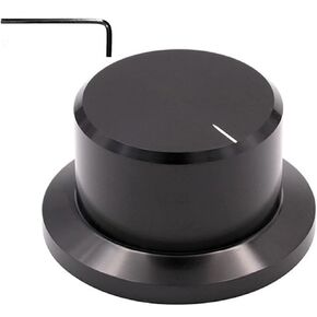 1.89" x 1.02" All-Aluminum knob Volume Potentiometer knob Bile Amplifier Audio Potentiometer knob Cap (Black)