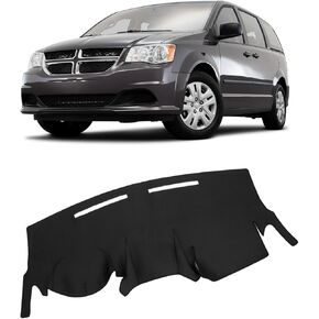 FIILINES Dash Cover Compatible with Dodge Grand Caravan 2011-2020,Chrysler Town Country 2011-2016 Dashboard Mat Cover Charger Accessories Dash Mat Sunshade Nonslip Mesh Protector No Glare