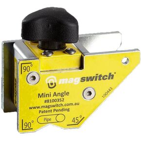 Magswitch Mini Angle Welding Magnet - for Metal Fabrication Welding Accessories and Tools, with Multi Angle Magnet Holder Clamp On/Off Capabilities, 80 lb Holding Force