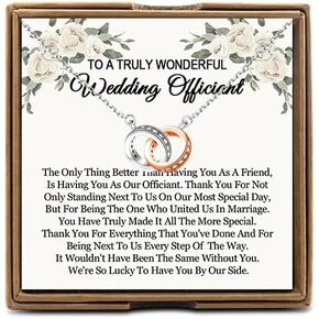 Best Friend Bestie Gift Will You Be Our Officiant Necklace Wedding Officiant Proposal Jewelry Bridal Party Gift