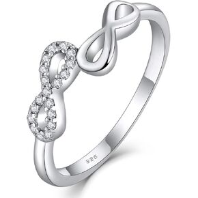 Infinity Knot Ring for Women 925 Sterling Silver Statement Ring for Her Gift for Wife Girlfriend Size 5-10
