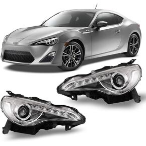 Winjet Compatible with [2012 2013 2014 2015 2016 FR-S Toyota 86] LED DRL Bar Projector Headlights (Chrome)