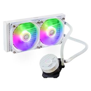 Cooler Master MasterLiquid 240L Core ARGB CPU Liquid Cooler - Dual Chamber Gen S Pump, Superior Radiator and 120 mm ARGB Fans, LGA 1700 and AM5 Brackets - Black