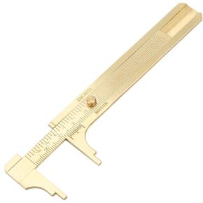 Brass Caliper Double Scale mm/inch Vernier Caliper Mini Portable Brass Sliding Caliper Gauge Ruler 0.1mm Accuracy Handy Measuring Tool(100mm) in Saudi Arabia