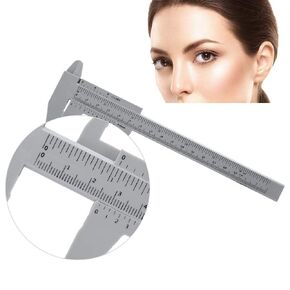 Vernier Caliper, Tattoo Eyebrow Ruler, Professional Reusable Plastic Tattoo Measuring Vernier Caliper Permanent Tools for Precise Measurement