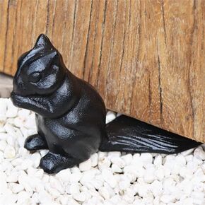 EatingBiting Vintage Cast Iron Stop Decorative Chipmunk Squirrel Door Stop Stopper Ornament Figurines Wedge to Stop Bedroom Bath and Exterior Doors All Floor Surfaces Home Office Commercial Industrial
