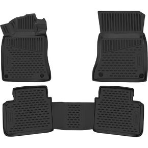Fits 2019-2024 Nissan Altima Floor Mats Front & 2nd Row Seat Liner Set and Cargo Liner Trunk Set 3D Custom Fit All-Weather Full Set Liners (Black)