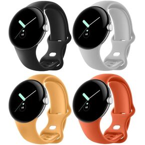 Pixel Watch Bands Compatible for Google Pixel Watch Band/Pixel Watch 2 Band,Soft Silicone Wrist Strap Women's Men's Waterproof Sport Strap Compatible for Google Pixel Watch 2/1 Strap