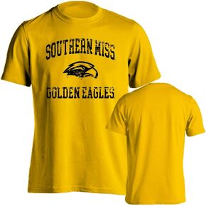 Southern Miss Golden Eagles Distressed Retro Logo Short Sleeve T-Shirt