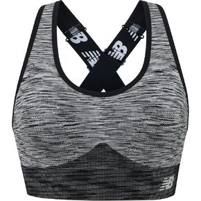 New Balance Women's Seamless High Impact Sports Bra with Adjustable Wide Straps and Removal Pads