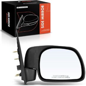 A-Premium Pair (2) Driver and Passenger Side Manual Door Mirror - Compatible with Ford F-250 F-350 F-450 F-550 Super Duty, Excursion - Non-Heated Manual Folding Black Outside Rear View Mirror