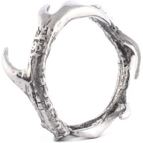 Vagabond House Solid Pewter Cast Metal Antler/Horn/Deer Rustic Napkin Ring Artisan Handcrafted for Refined Cabin Lodge Mountain Table Heirloom Quality (Sold as Single Ring) 1.5 inch Diameter