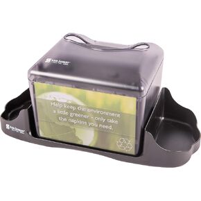 San Jamar - H4005CTBK H4005 Venue Table Top Fullfold Control Napkin Dispenser with Caddy, 200 Capacity, Black Pearl