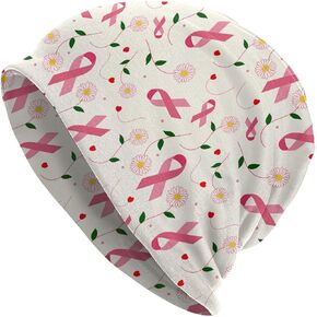 Breast Cancer Awareness Multifunction Beanie Hat for Men Women Fashion Scarf Soft Stretch Skull Cap