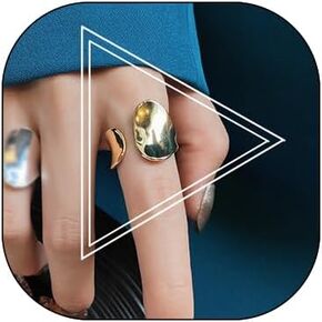 Vintage Adjustable Ring Silver Love Ring Wrapping Ring Gold Wide Face Ring Thumb Ring Opening Adjustable Middle Finger Ring for Women
