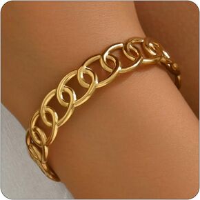 Gold Cuff Bracelets for Women 18K Gold Plated Dainty Open Cuff Bangle Bracelets Minimalist Adjustable Wrist Cuff Bracelet