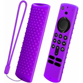 Glowing Green Remote Cover Compatible with Lenovo/TCL FireTV Stick 3rd Gen. / 4K Remote Controls, Anti-Slip Silicone Protective Case with Lanyard, GITD!