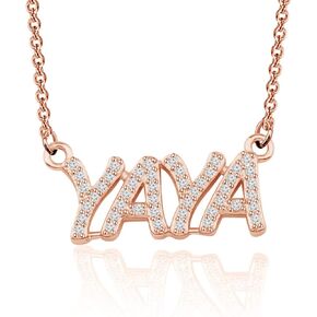 ENSIANTH Yaya Necklace Grandma Jewelry Yaya Letter Necklace Nana Mimi Gigi Gift Family Jewelry