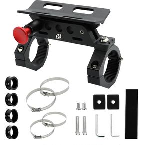 UTV Fire Extinguisher Mount Kit, Adjustable Roll Bar Fire Extinguisher Bracket Quick Release Compatible with UTV Polaris RZR SXS Ranger ATV Fit on 1.5"/1.65"/1.75"/1.85"/2"