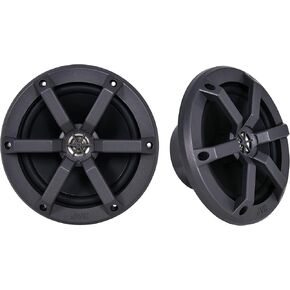 JVC CS-MS620 6.5-Inch 2 Way Coaxial Waterproof Marine/Car Motorsports Boat Audio Speakers, Pair, 4 Ohm, 100 Peak Watts (Black)