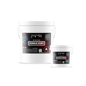 Bulletproof Resins: Single Shot |100% Solids Epoxy Resin Kit (3 Gallons) Solvent-Less, Two Component Gloss Coat Finish- Low VOC! Industrial Use, Garages, Floors, Wood, Acrylic & More! (CLEAR)