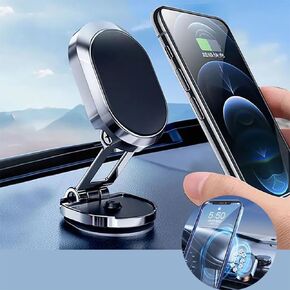 Car Phone Holder Mount for Car Strong Suction Adhesive Rotary Folding Cell Phone Holder Apply for Center Console Compatible with All Smartphones of iPhone Huawei, Xiaomi Samsung