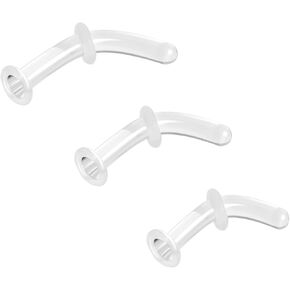 ZS 3Pcs Glass Nose Piercing Retainer Nose Ring Stud, 14G 16G 20G Curved Cartilage Conch Daith Helix Retainer Nose Septum Piercing Jewelry for Men Women