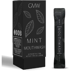 Luxury Mouthwash Packets (20 Individual Packets, Matte Black)