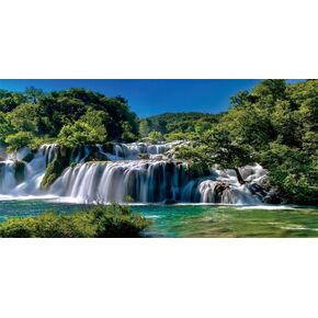 YongFoto Fish Tank Background 36x18 inch Aquarium Background Forest Lakes Rivers Mountains Nature Scenery Backdrop Reptile Habitat Terrarium Background