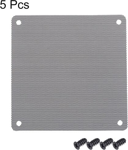 uxcell PC Dust Fan Screen with Screws for Cooling Dustproof Case Cover PVC 50mm 5pcs in Saudi Arabia