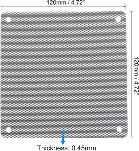 uxcell PC Dust Fan Screen with Screws for Cooling Dustproof Case Cover PVC 50mm 5pcs in Saudi Arabia